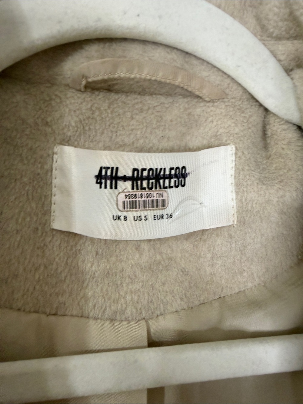 4th + Reckless Seana Boxy Coat in Beige - Picture 5 of 9